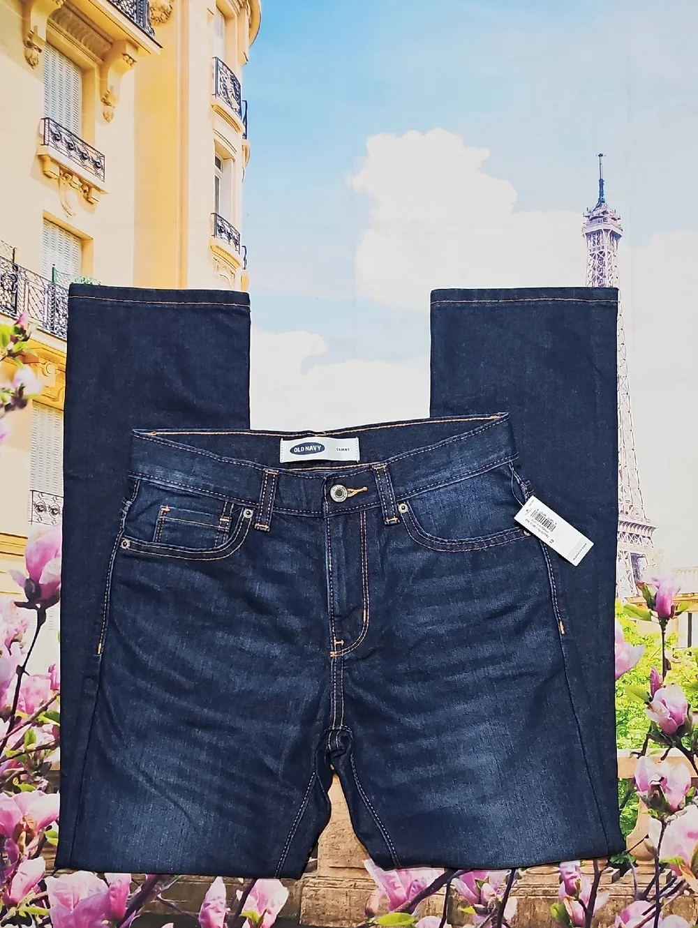 Old Navy Blue Skinny Girls Jeans Size 12 New